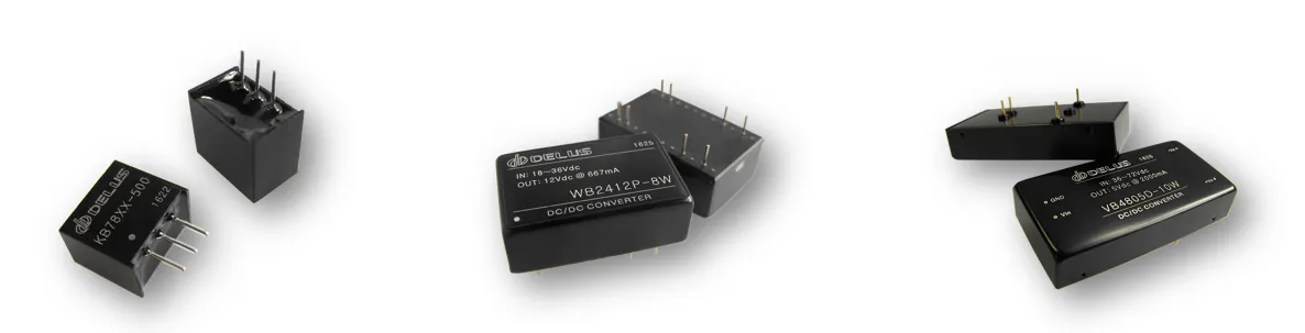 Delus high density PCB mount module power modules
