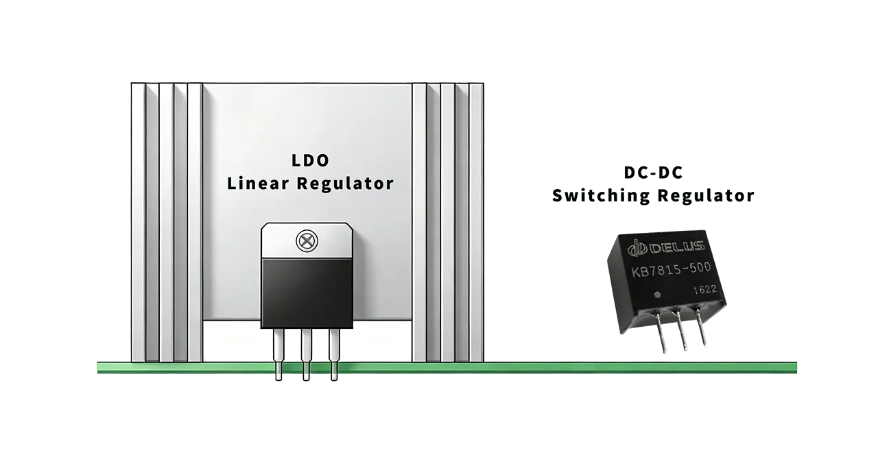 LDO vs Delus DC-DC comparison diagram