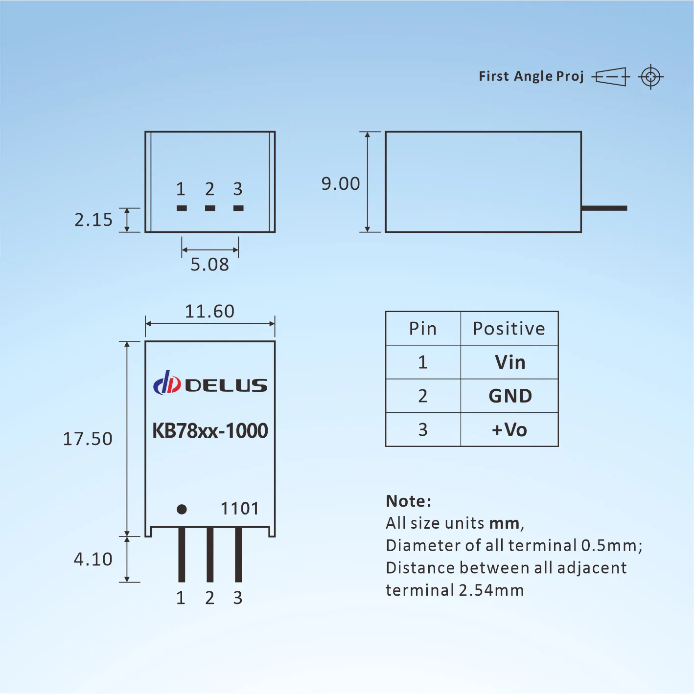 Picture of KB7800-1000 pinout