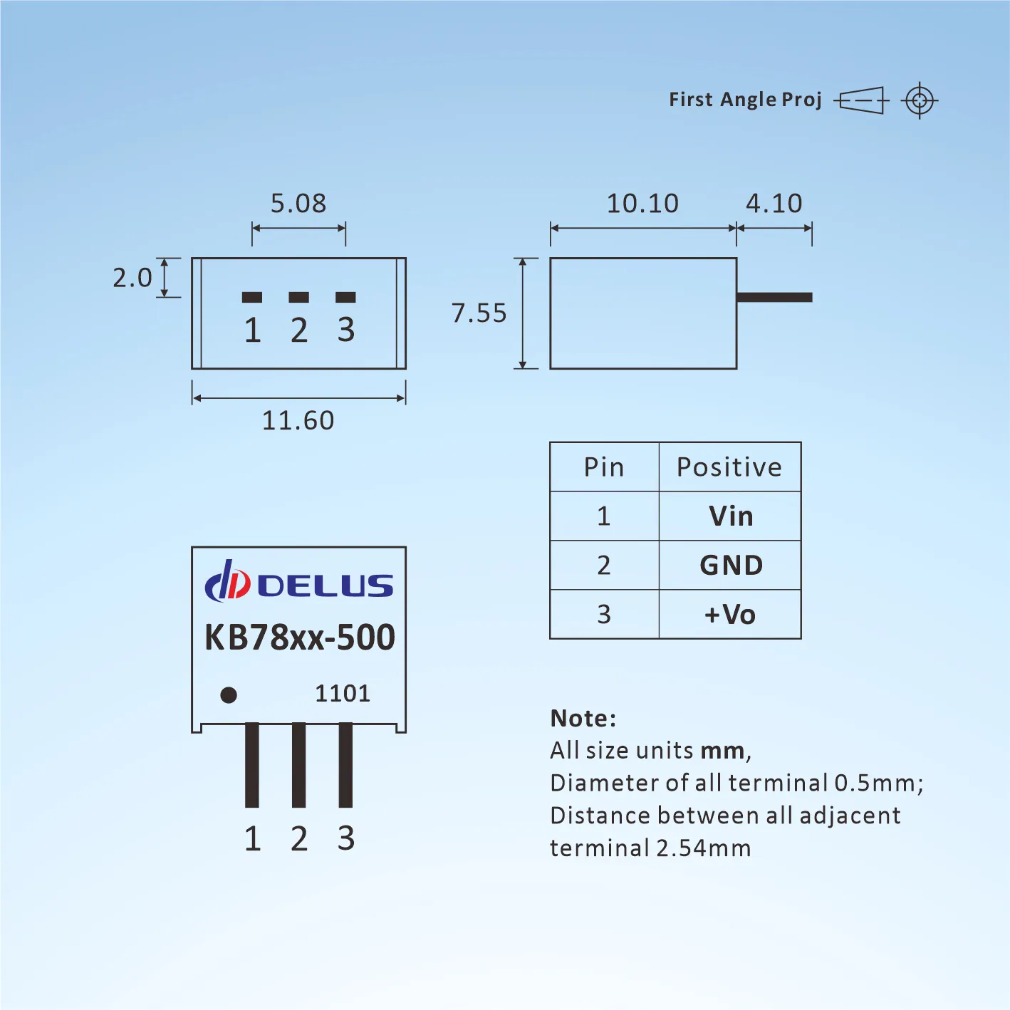 Picture of KB7800-500 pinout
